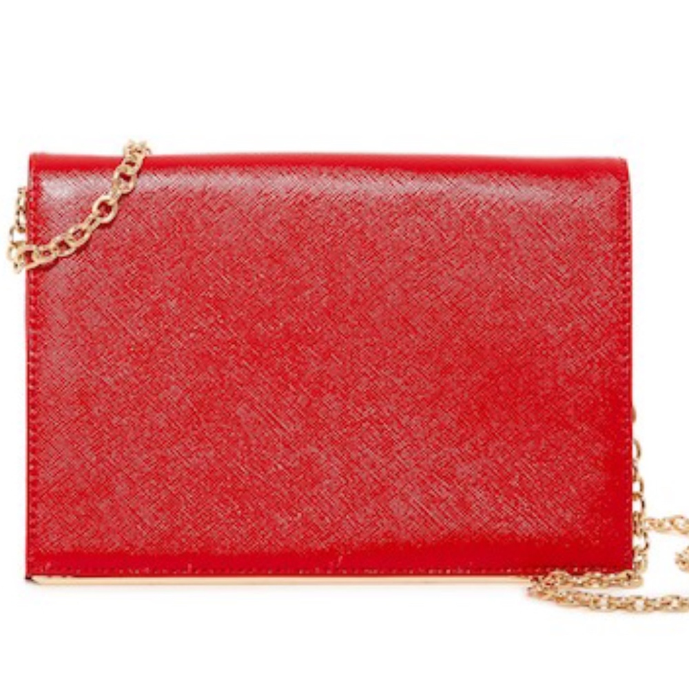 Halogen Bar Embossed Leather Crossbody Bag